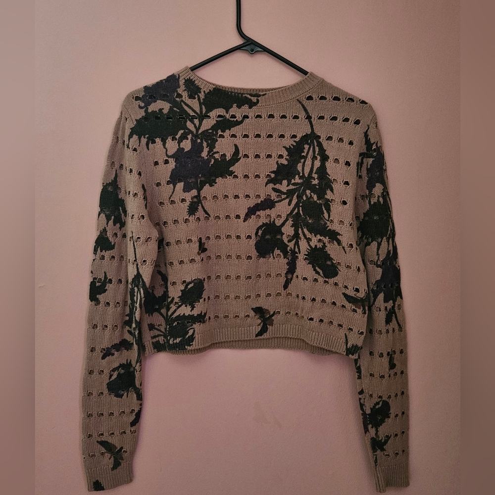 Disturbia Cassandra Floral Thistle Knit Sweater